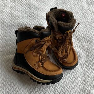 Timberland Tan and Black Toddler Boots